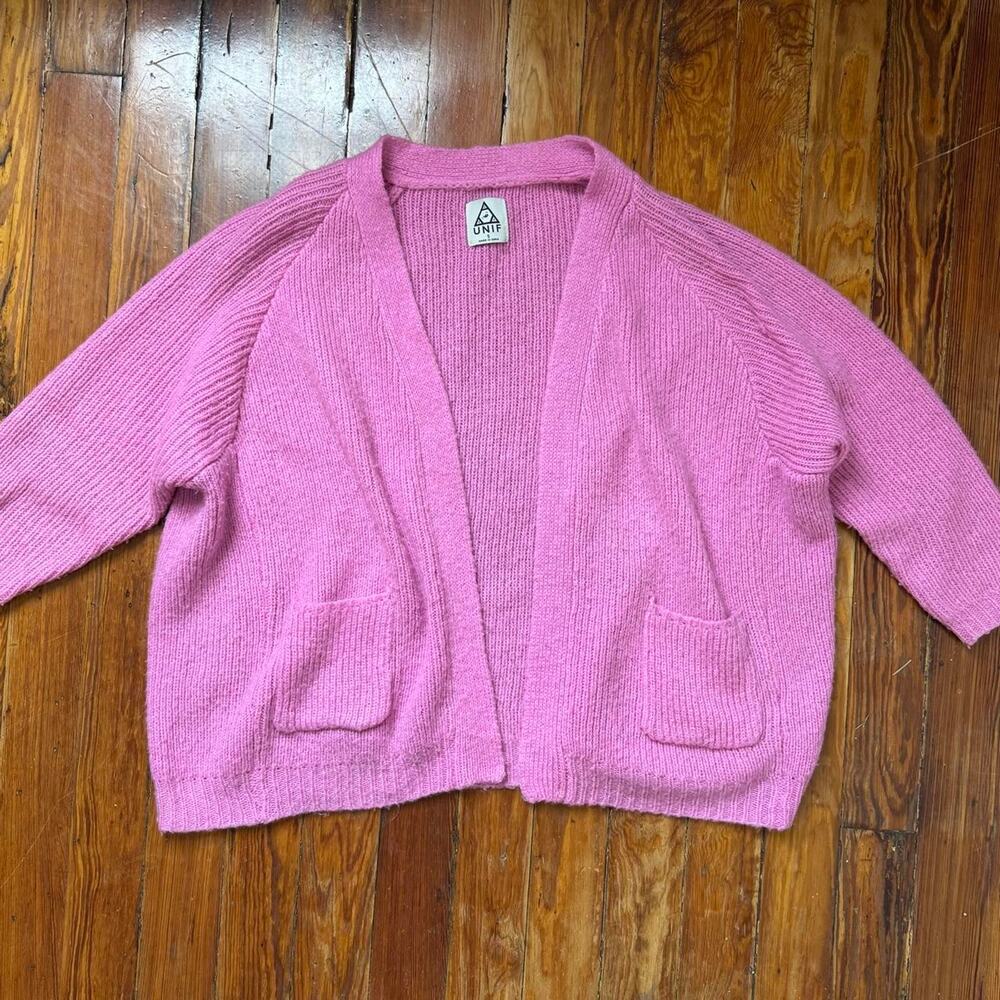 Oversized pink unif cardigan size